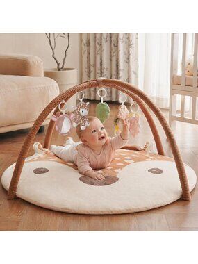 Deer Tummy Time Play Gym for Babies | 5 Sensory Toys | Infant Activity Mat